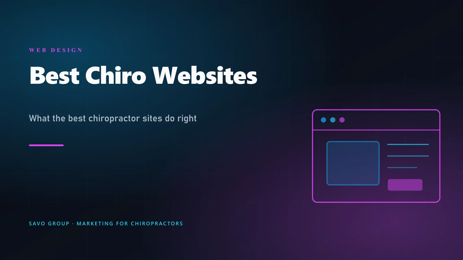 What makes the best chiropractor websites work: fast mobile load, dedicated condition pages, obvious booking, visible reviews, and clean structure